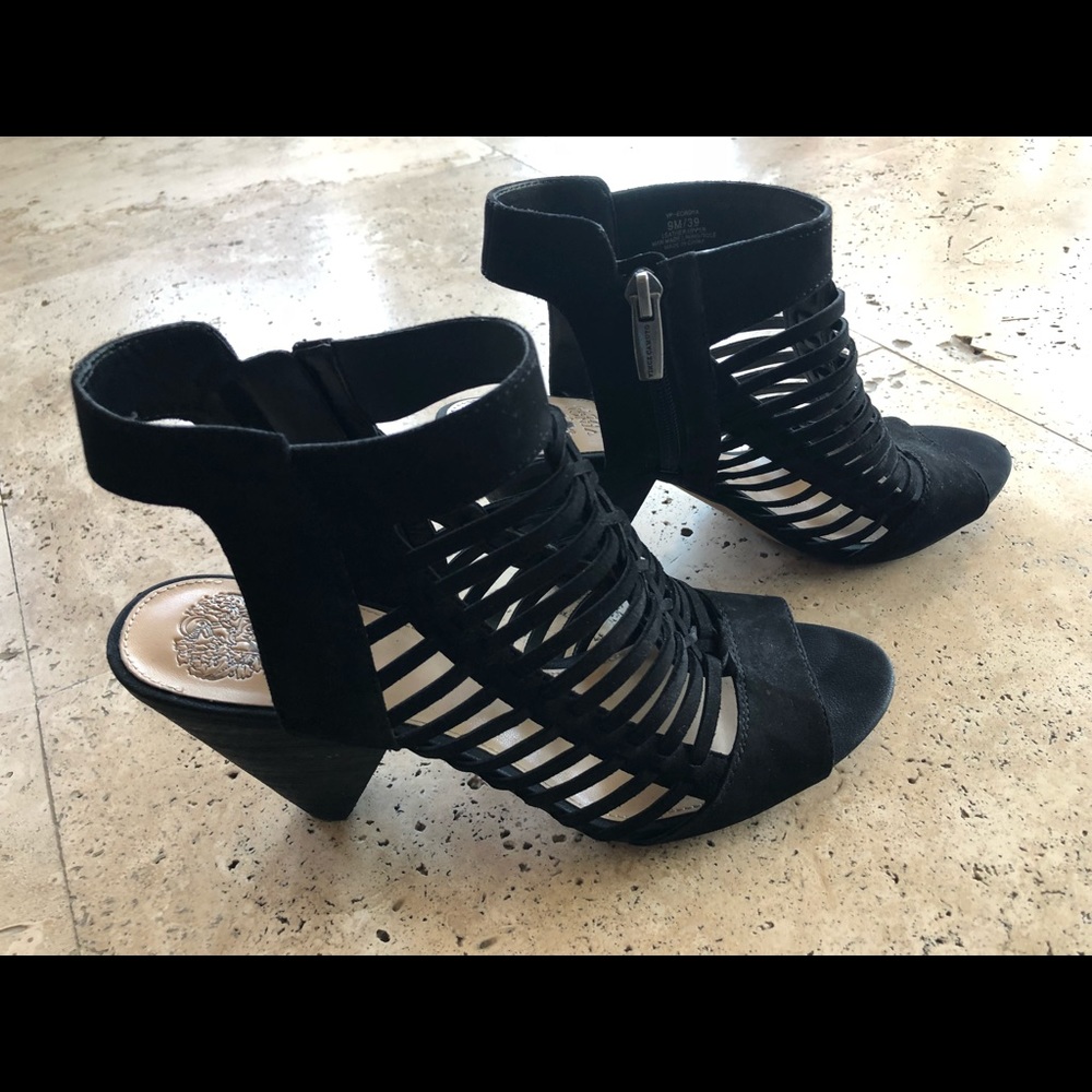 Strappy Black Leather Sandals